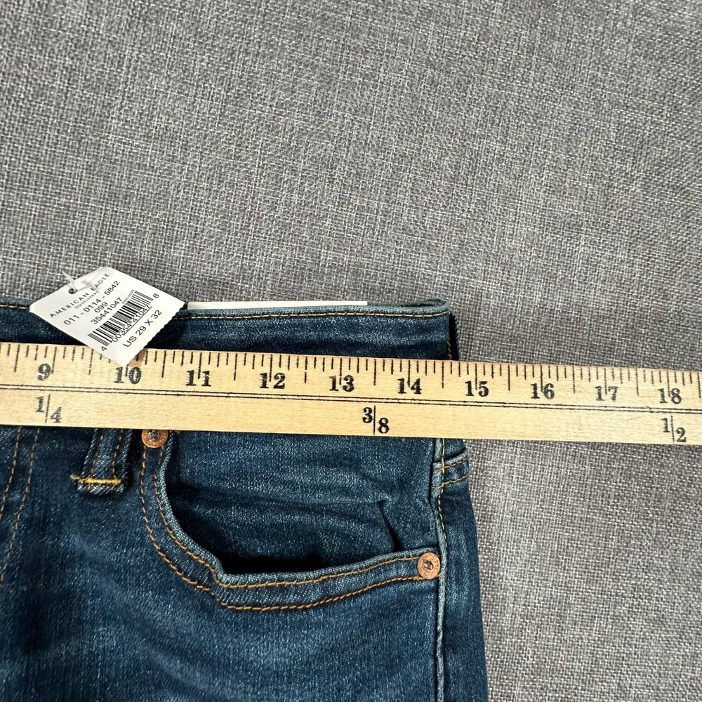American Eagle Athletic Skinny Jeans Mens 29x32 Dark Blue Airflex Storm Dark NEW